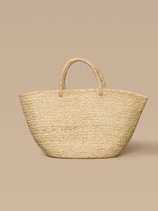 Sac de jour en raphia tressé naturel pour la vente par Indego Africa