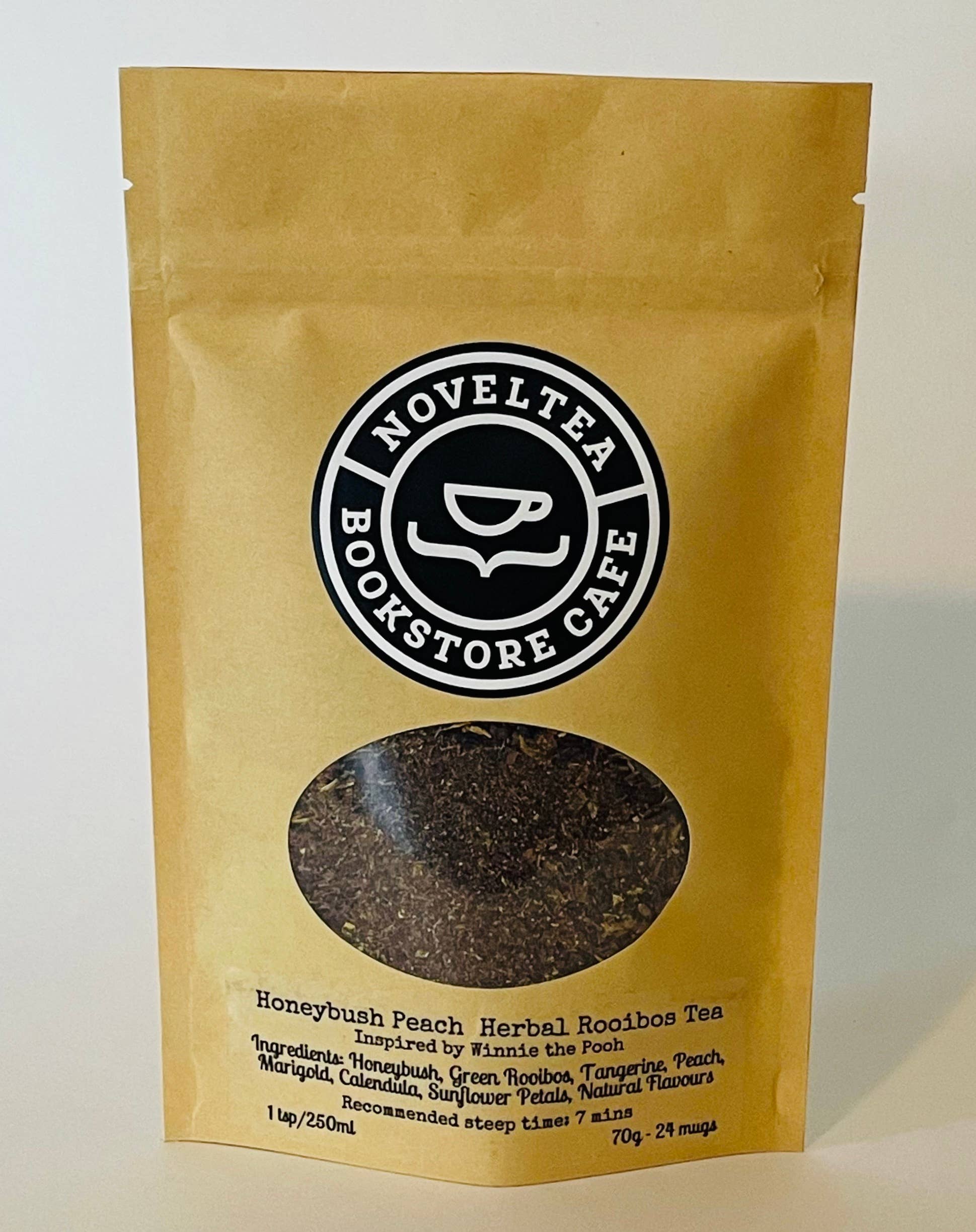 NovelTea Bookstore & Gifts - Vendita all'ingrosso Tè sfusi - Ispirato a Winnie The Pooh - TÈ ROOIBOS alla pesca Honeybush1