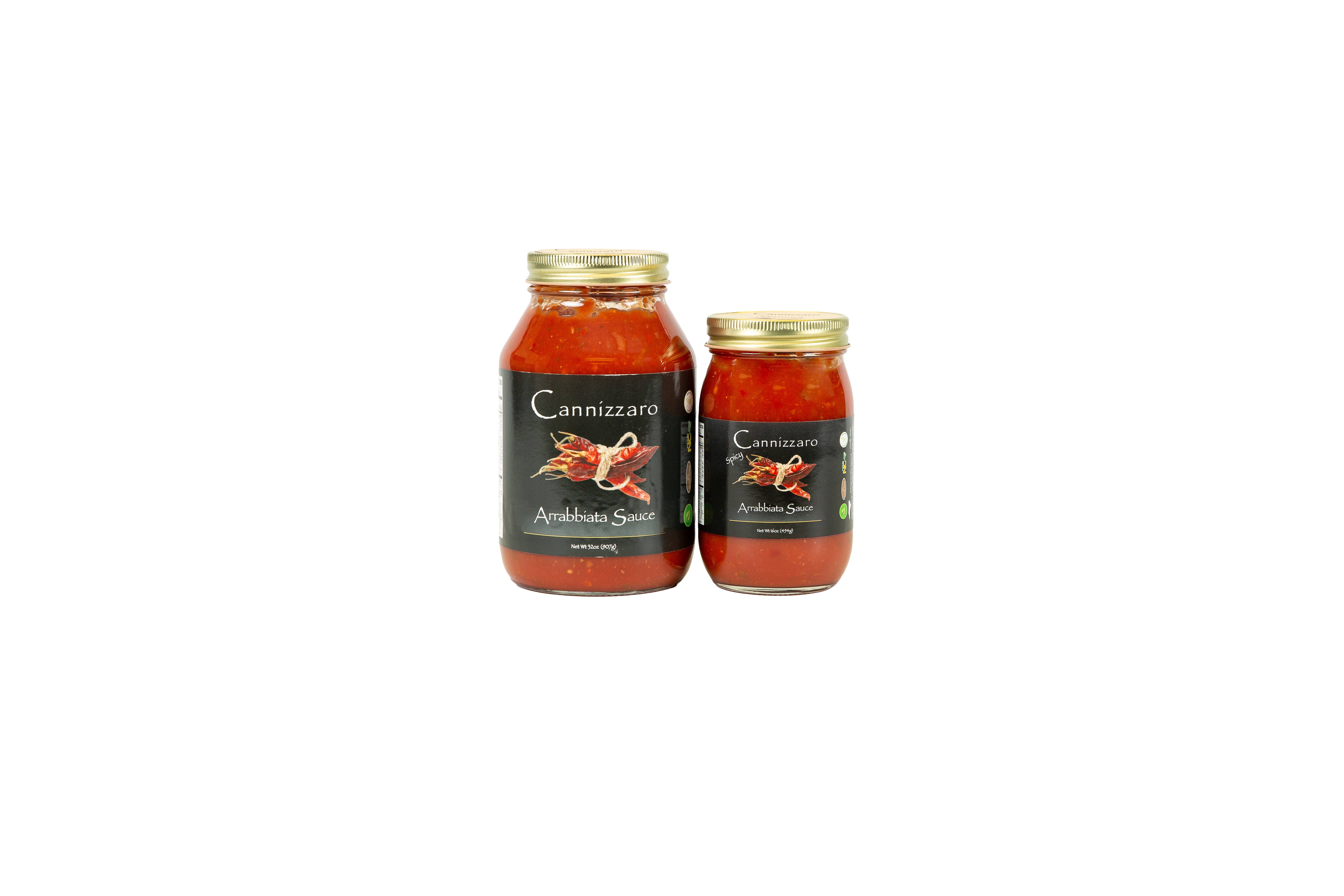 Cannizzaro Sauces - Wholesale Pasta Sauce - Cannizzaro Arrabbiata Sauce - 16 oz Jar0