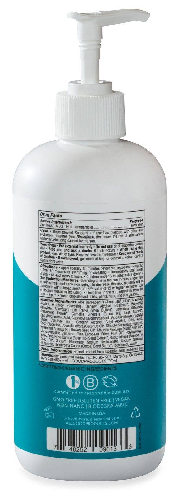 All Good Body Care - Wholesale Sunscreen - Family Sport Mineral Sunscreen Lotion SPF 301