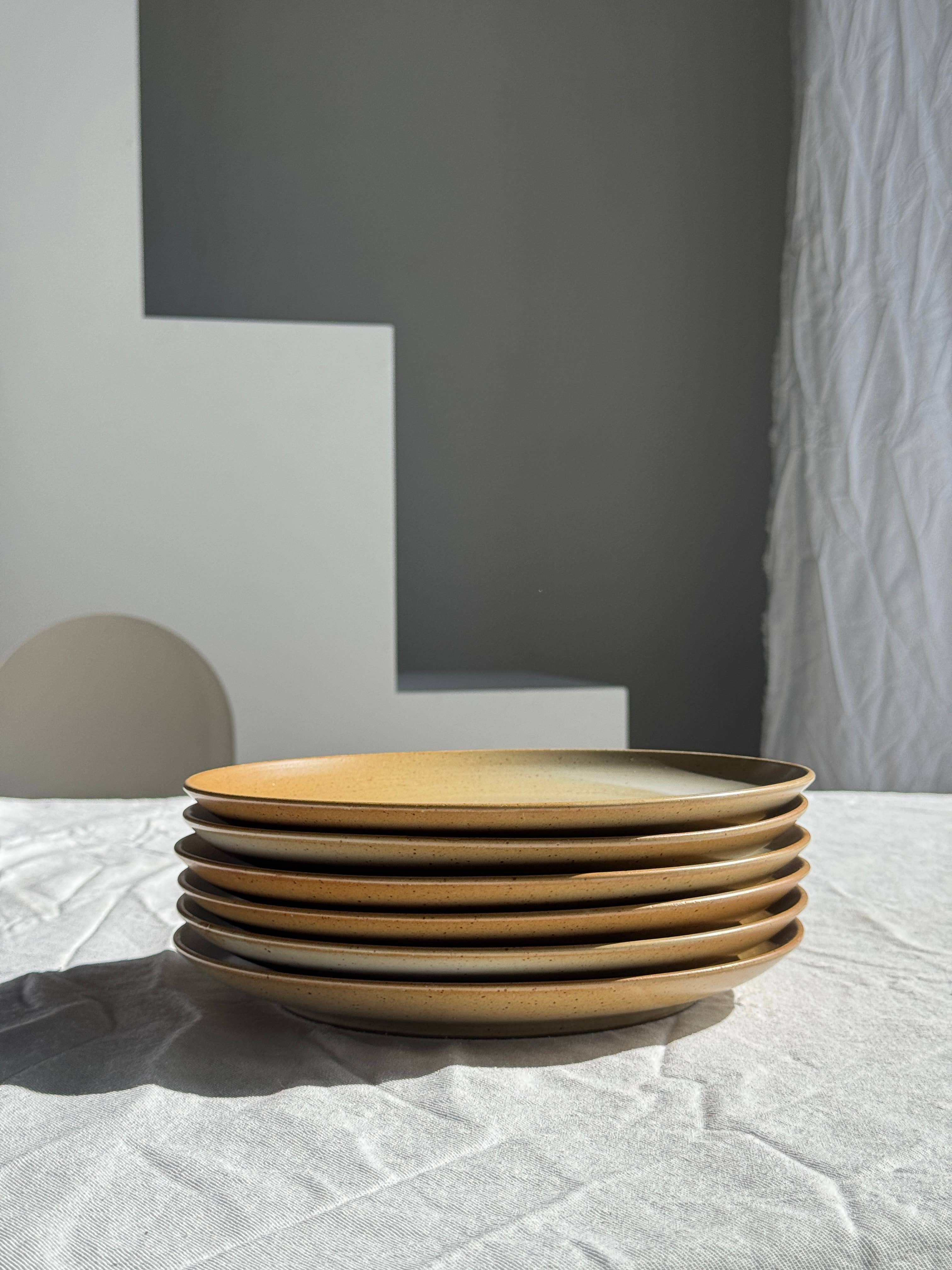 Office Objets - Wholesale Dinner Plate - Set of 6 stoneware plates Village France D2414