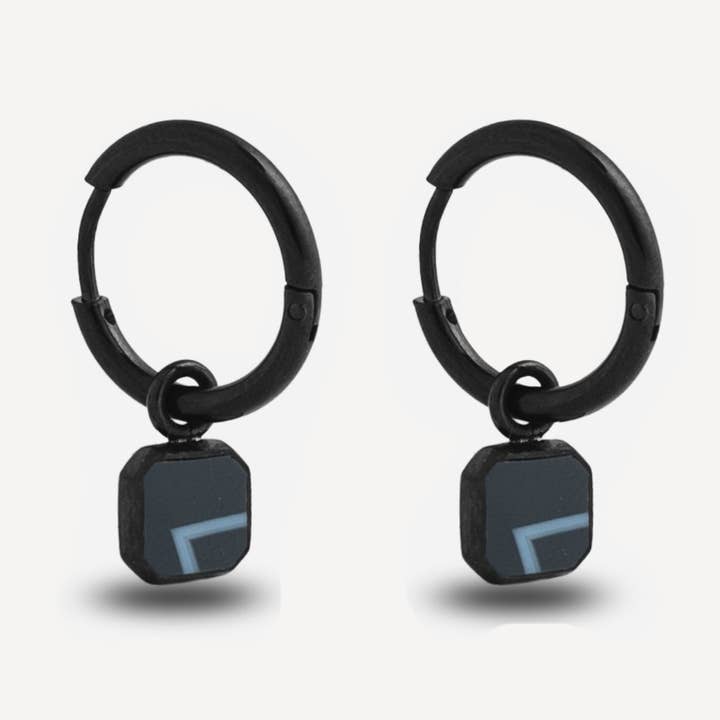 White Line Onyx Dangle (Black) for wholesale by Twistedpendant