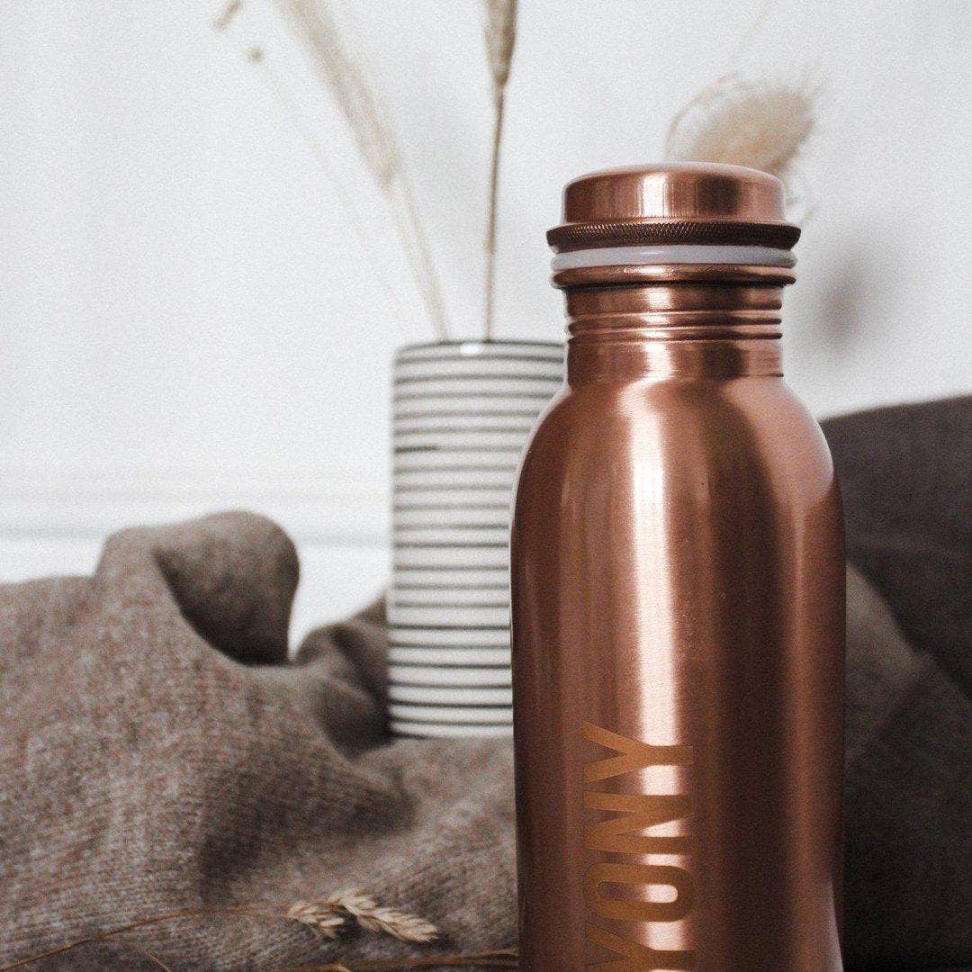 Global WAKEcup - Wholesale Waterfles - Gegraveerde waterfles van puur koper2