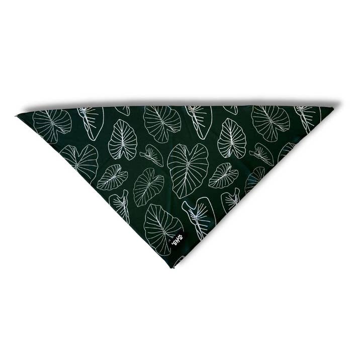 The Keiki Dept - Wholesale Pet Bandana - Dog - Hawaiian Pet Signature Green Kalo Bandana