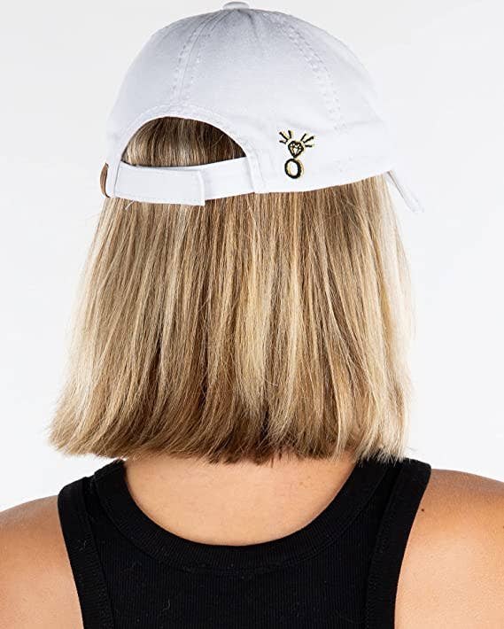 Funky Junque - Wholesale Baseball Cap - Women's - Bridal Baseball Cap (I DO - White)1