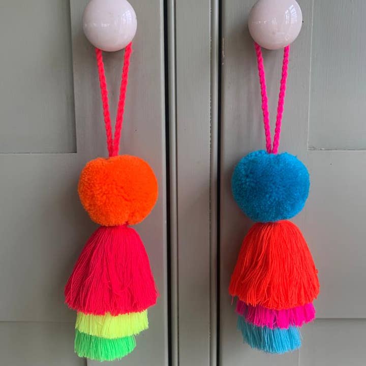 PomPom Galore - Wholesale Decoratieve kwast - Pom Pom Trio Swags met kwastjes 5 cm, helder0