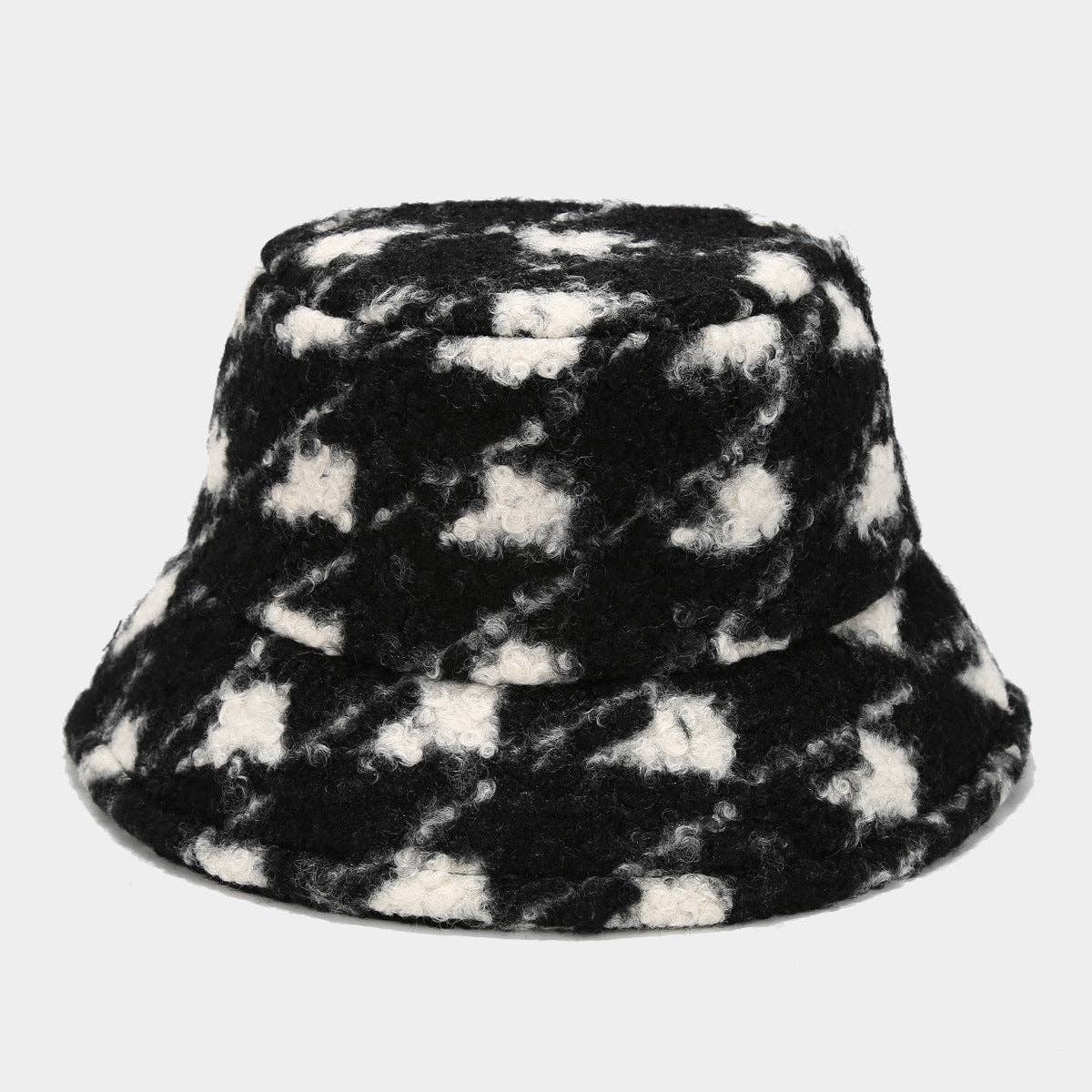 Dipped Shop - Wholesale Bucket Hat - Women's - Vintage Fuzzy Plush Thick Warm Bucket Hat DP25G7438
