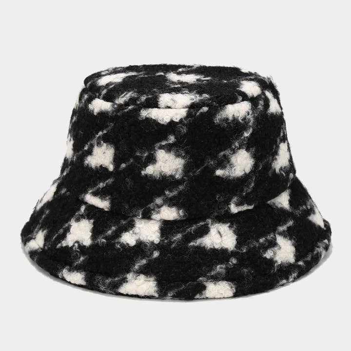 Dipped Shop - Wholesale Bucket Hat - Women's - Vintage Fuzzy Plush Thick Warm Bucket Hat DP25G7438