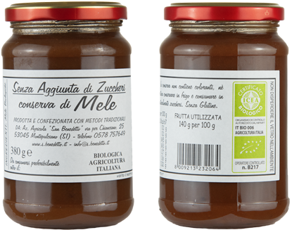 Metina SAS - Wholesale Preserves - San Benedetto sugar-free organic apple preserve1