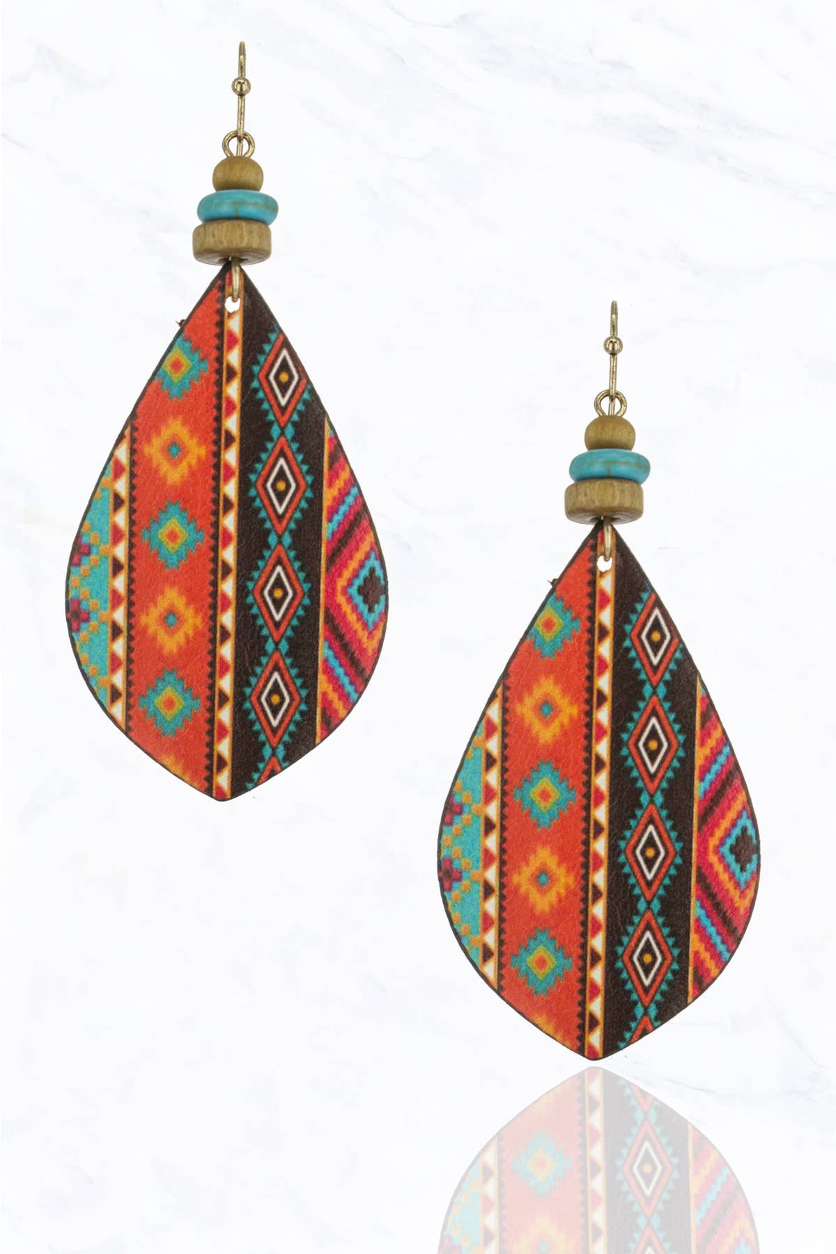 wholesale leather teardrop earrings