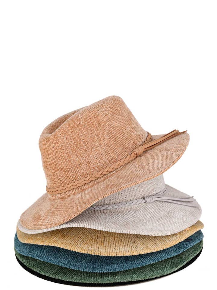 BASIC SOLID KNIT FEDORA HAT MH0134 for wholesale by anbfashion