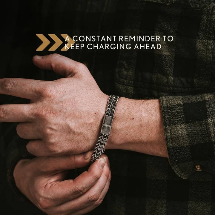 The Hero Company - Wholesale Link & Chain Bracelet - The Hero Company- Knight's Creed BELIEVE Credo Bracelet: Helps Pair Veterans with Service or Shelter Dogs- Faire