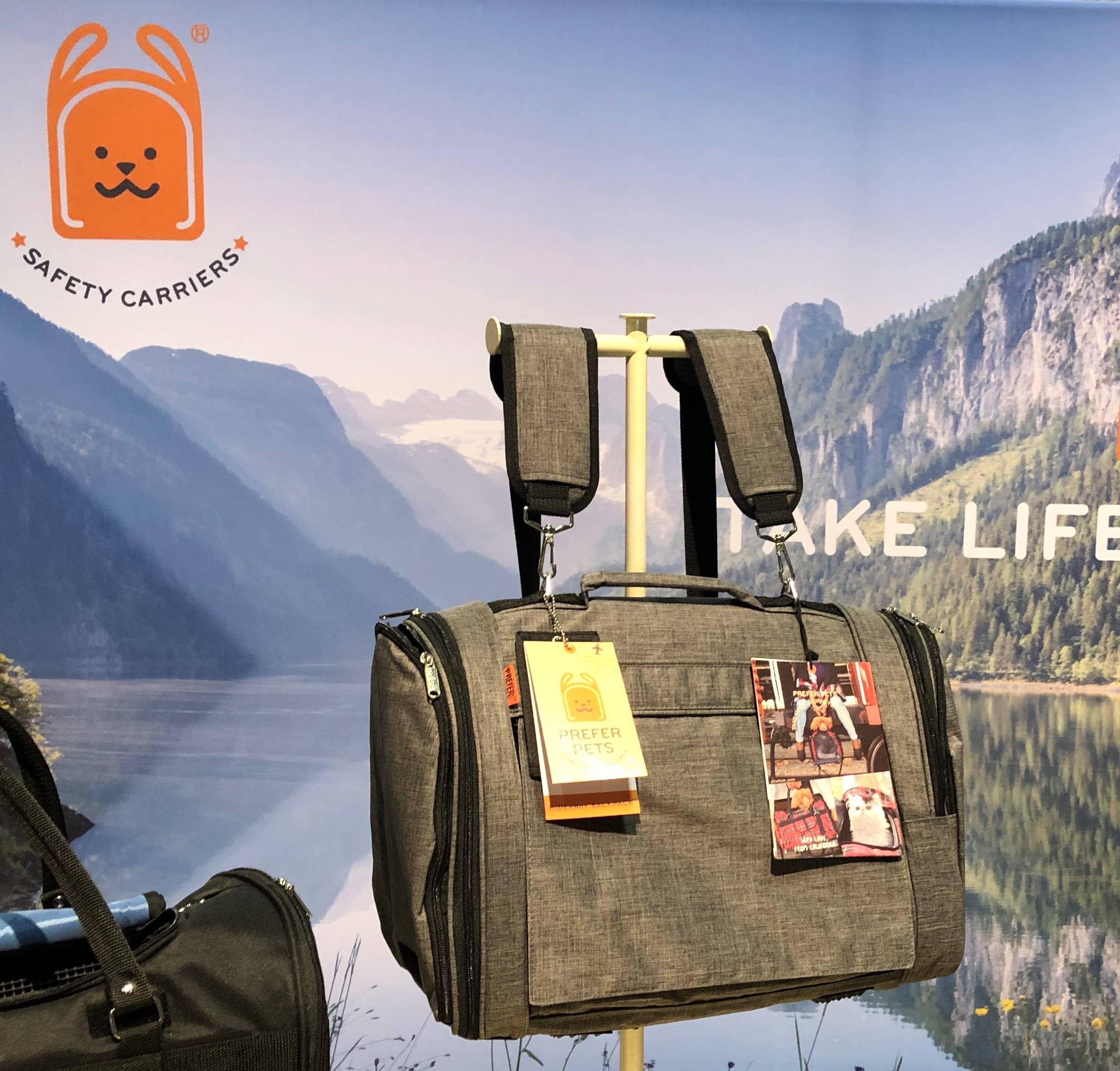 Prefer Pets Travel Gear - Vente Caisse de transport – chat et chien - Sac à dos Hideaway - Gris chiné1