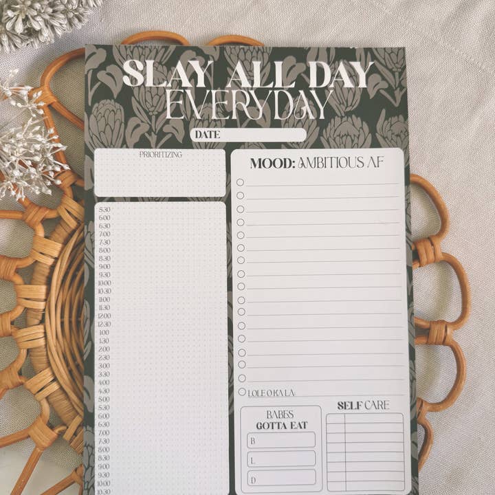 Bujo Bae - Wholesale Notepad - BAE in Latte and Emerald | Daily Notepads1