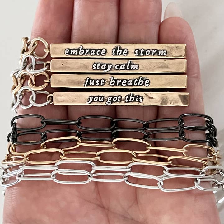 Katia Designs - Wholesale Link & Chain Necklace - "Stay Calm" Klink Necklace