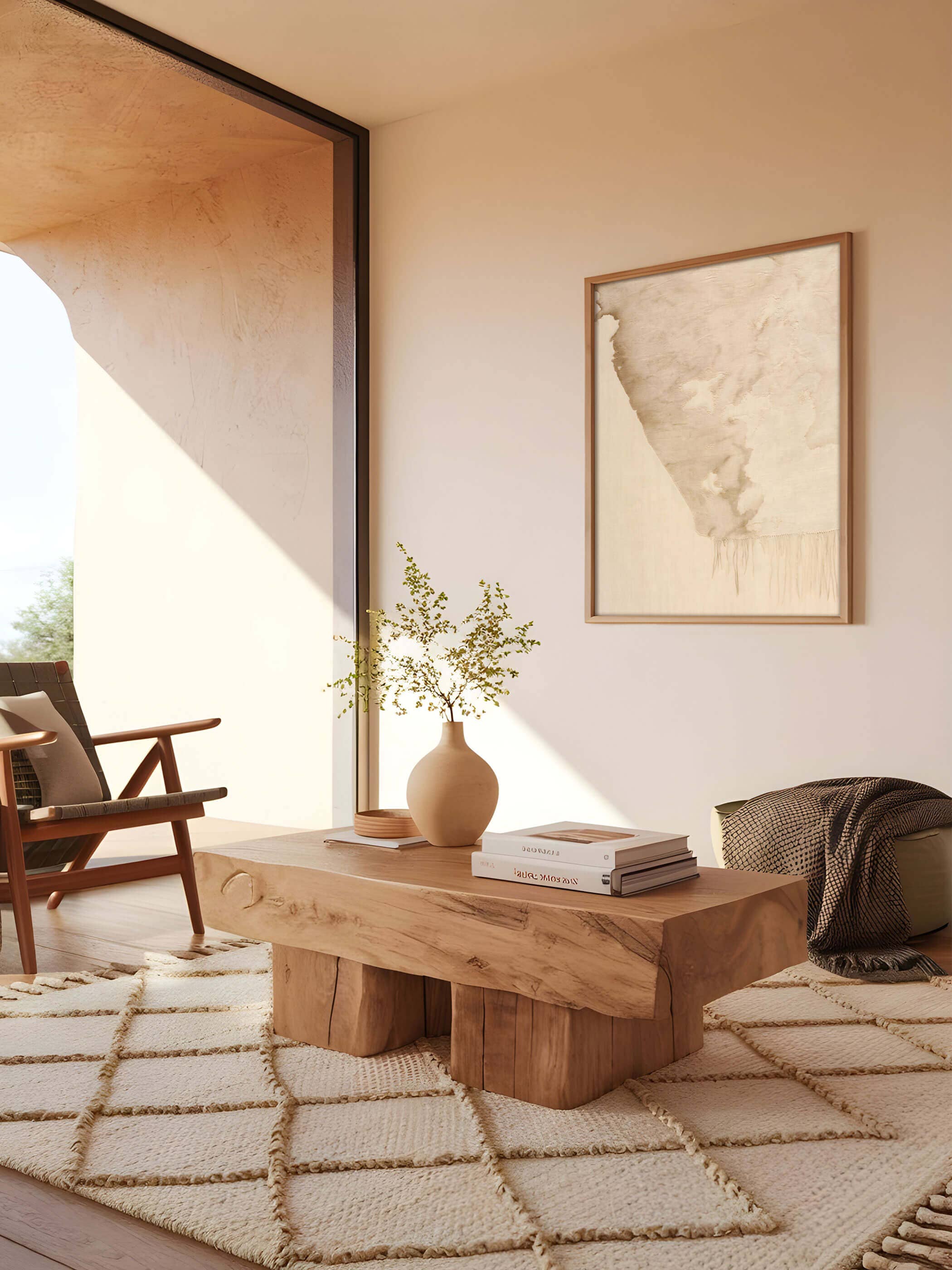 Modern Antique Prints - Wholesale Art Print - Linen & Silk – Minimalist Wabi Sabi Poster1