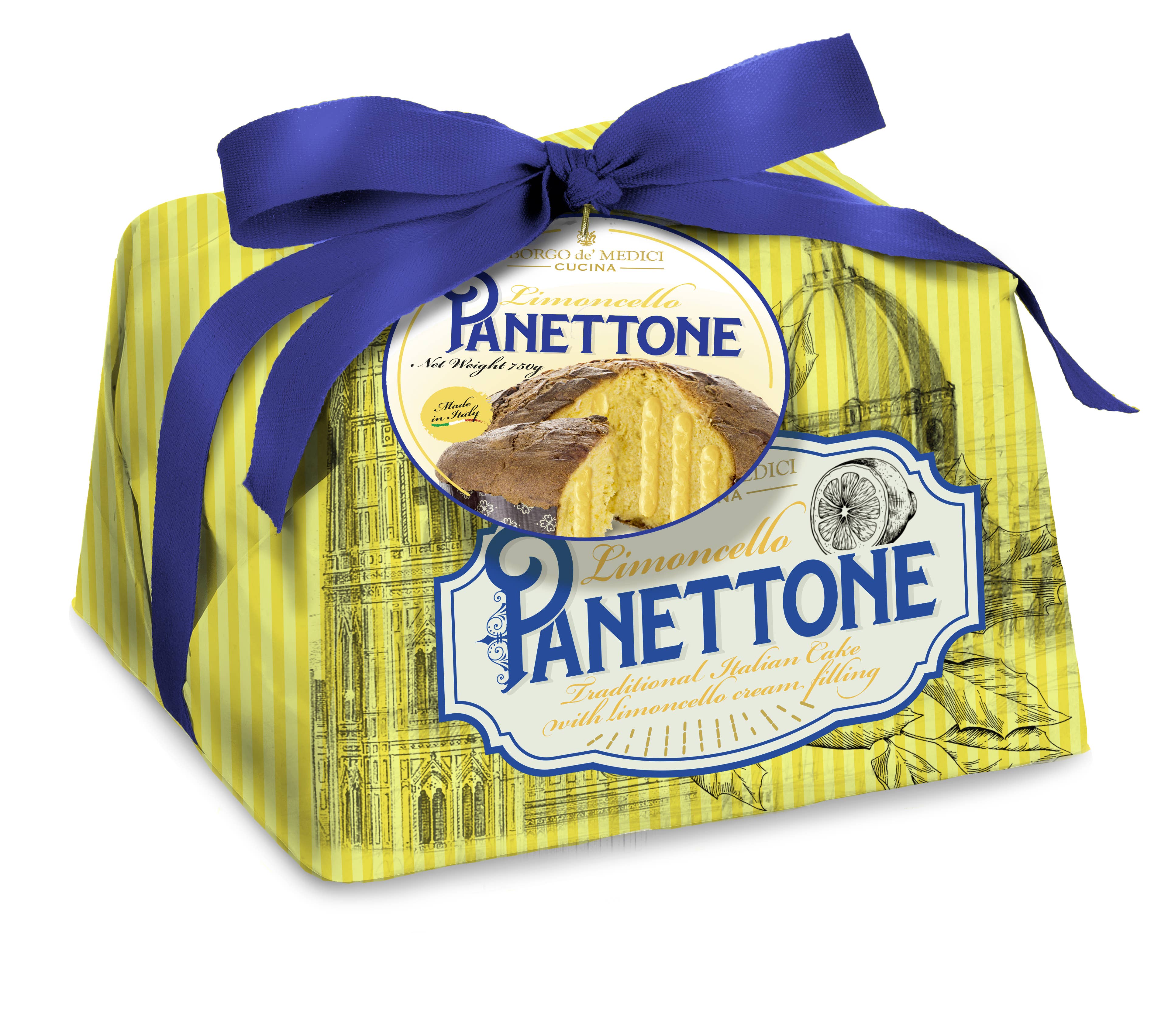 BORGO DE MEDICI USA - Wholesale Cake Mix - 750g Panettone Limoncello Cream filled Cake1