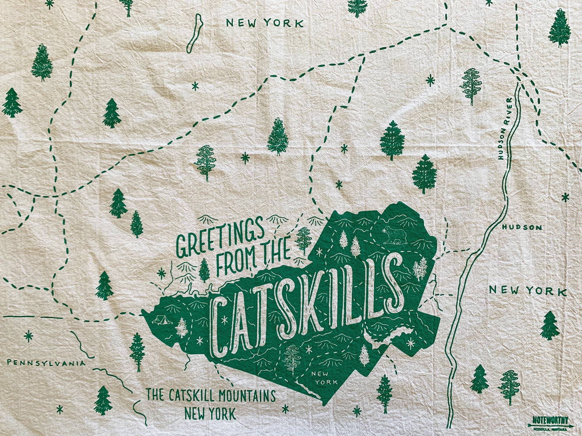 Noteworthy Paper & Press - Wholesale Tea Towel - Catskills Tea Towel5