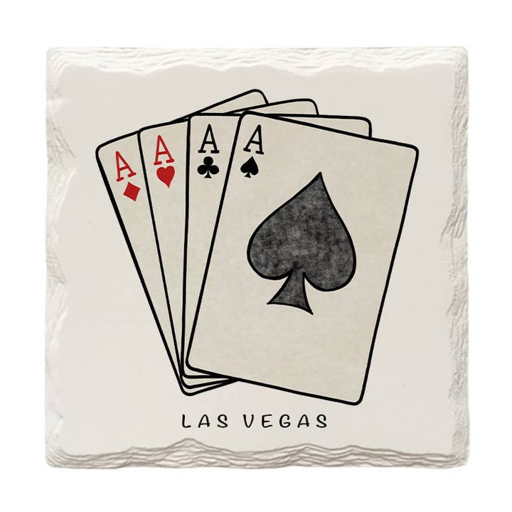 Aces Cards | Hand-Drawn | Drink Coaster for wholesale by The Doodle Brand
