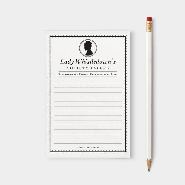 Jones Street Press - Wholesale Notepad - Elegant Lady Whistledown Bridgerton Inspired Notepad