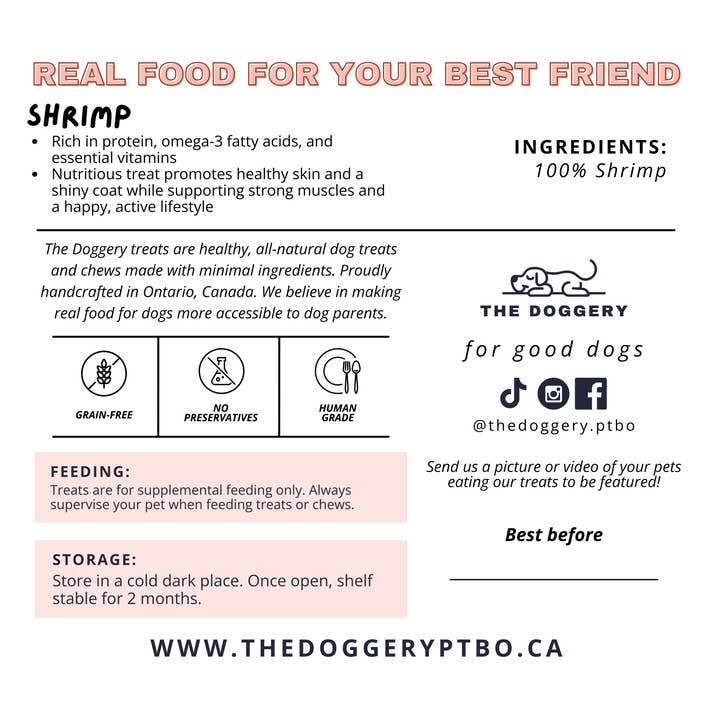 The Doggery - Wholesale Pet Treats - Dog - Shrimp2