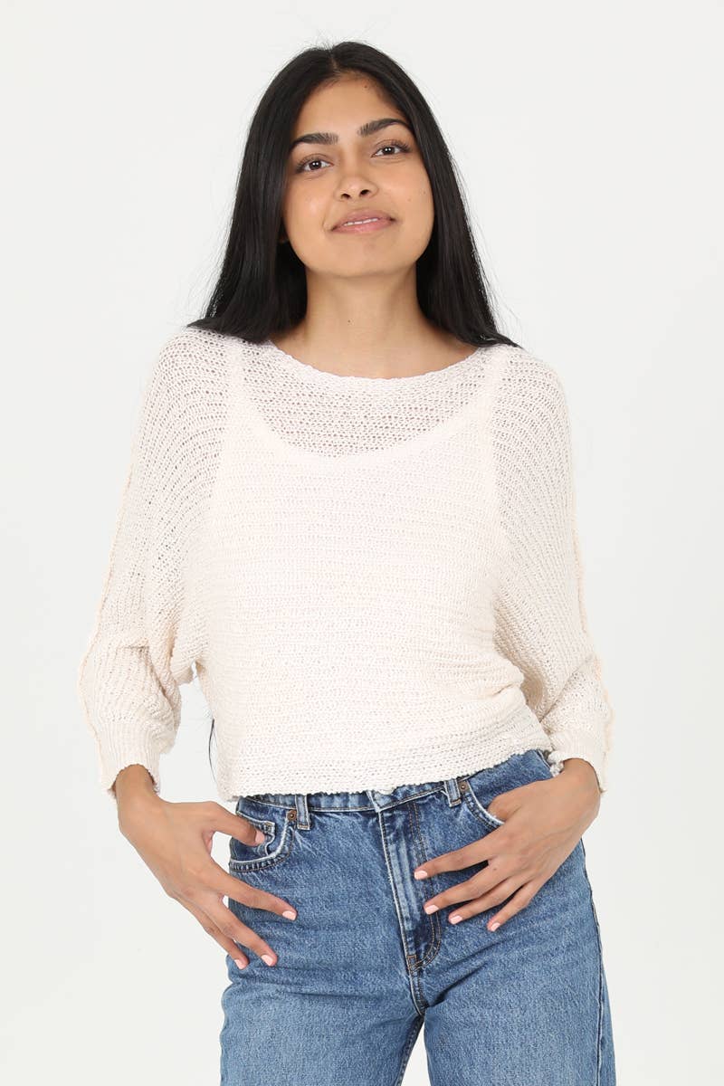 ANGIE - Wholesale Knit Sweater - Women's - XHQ18-ASIS OPEN KNIT LIGHT WEIGHT PULLOVER SWEATER39
