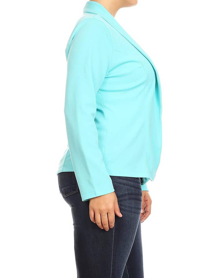 MOA COLLECTION - Wholesale Blazer - Women's - Women's Solid Casual Plus Size Trendy Blazer Jacket21