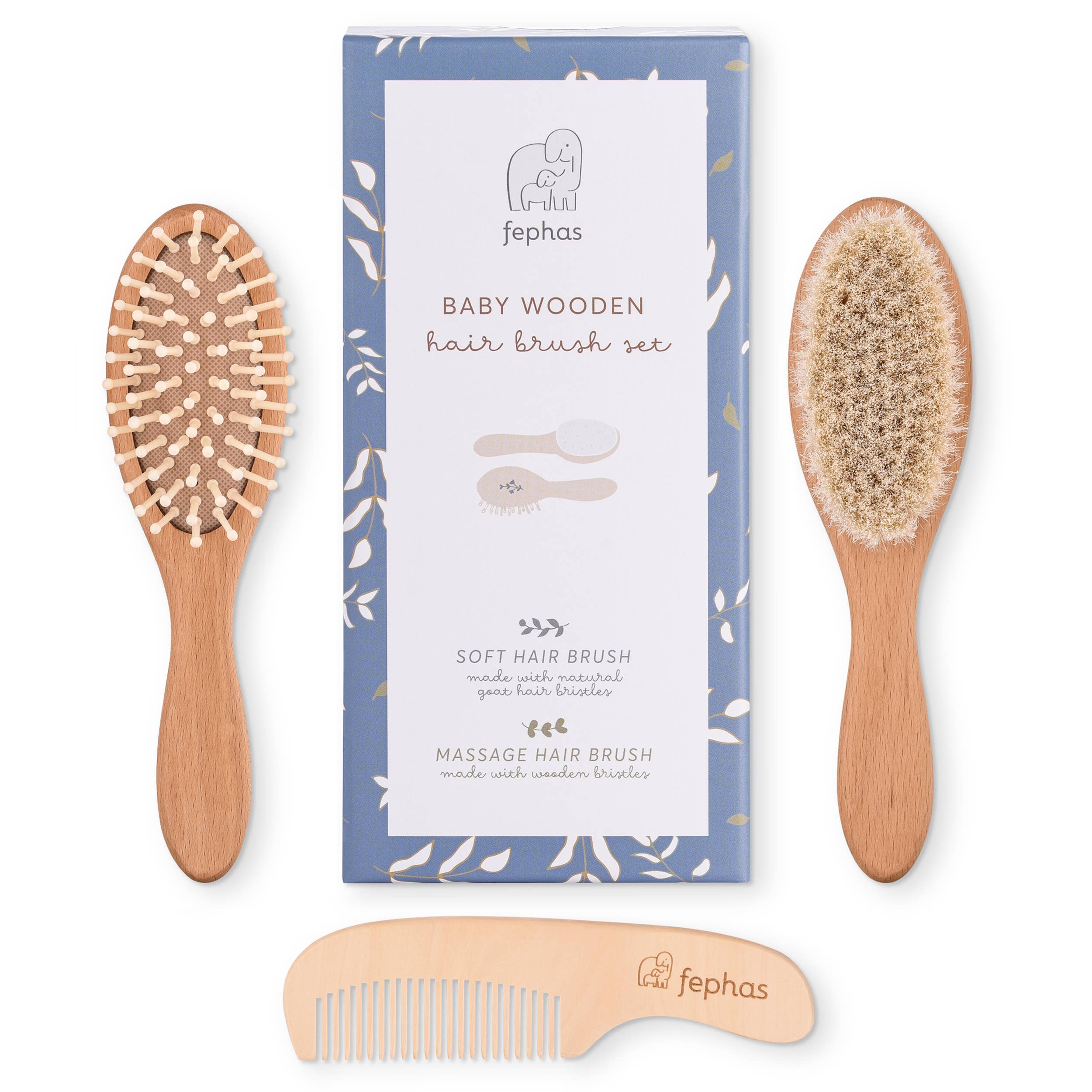 Fephas – wholesale Hair brush/comb set – Kids & baby – Wooden Baby Hair Brush Set8