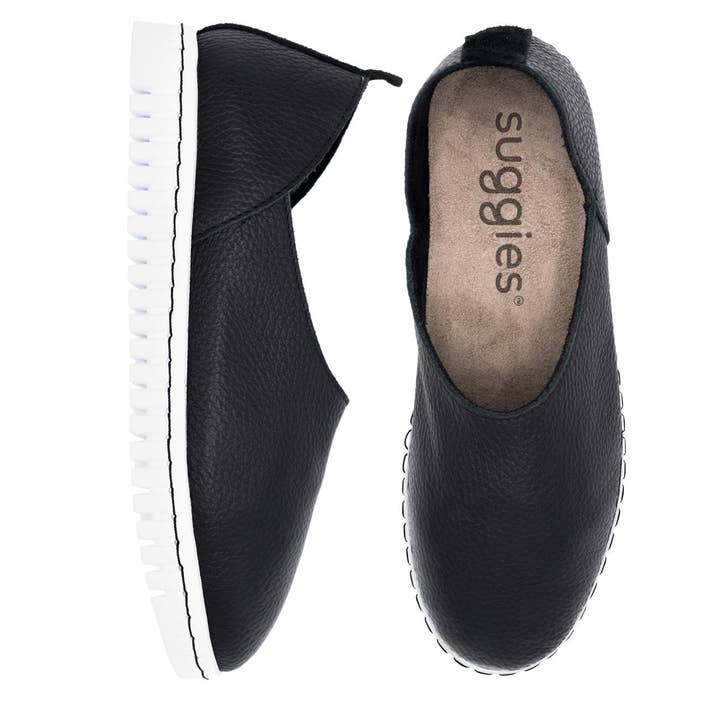 Suggies - Venta al por mayor Zapatillas deportivas sin cordones - Mujer - Cuero negro BENDY