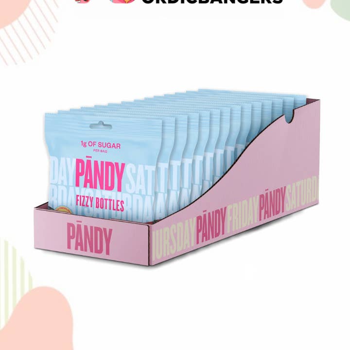 Swedish Candy - PÄNDY FIZZY BOTTLES 50G for wholesale by Nordicbangers - Swedish Candy Supply