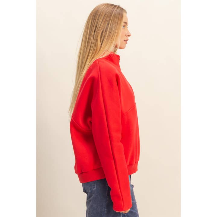 HYFVE - Wholesale Sweatshirt – Women's - Comfy Half Zip Fleece Sweatshirt6