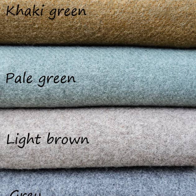 NorraVilla - Wholesale Throw blanket - Wool Blanket - Solid Color Ligh Brown3