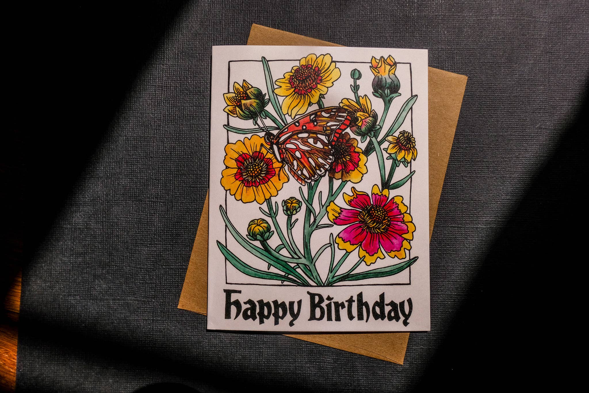 Mattea - Wholesale Birthday Card - Happy Birthday Flowers Card2