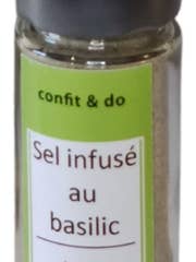 Sel infusé Basilic pour la vente par Confit & Do