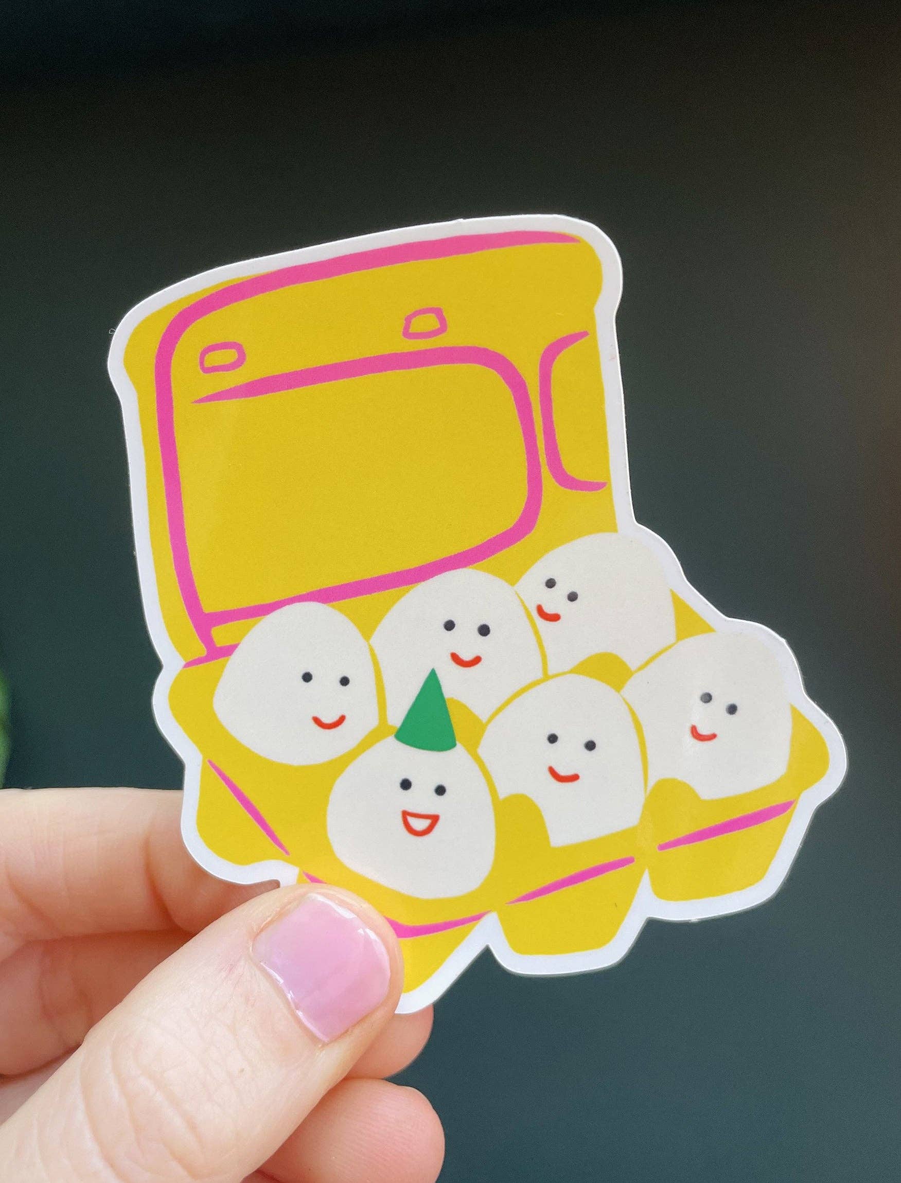 naomi wilkinson illustration – wholesale Sticker – Egg Carton Vinyl Sticker0