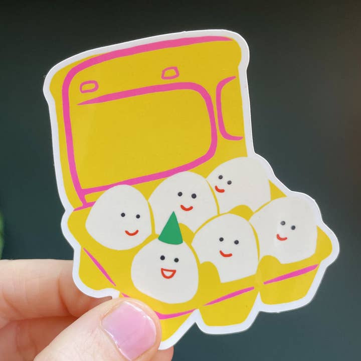 naomi wilkinson illustration – wholesale Sticker – Egg Carton Vinyl Sticker