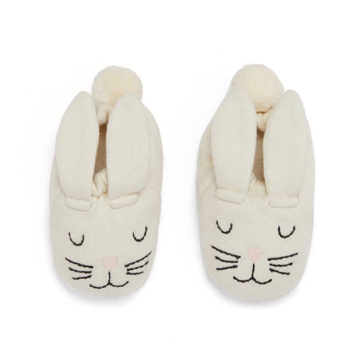 Sophie Home Ltd - Wholesale Booties - Baby - Cotton Knit Baby Booties - Ivory Rabbit