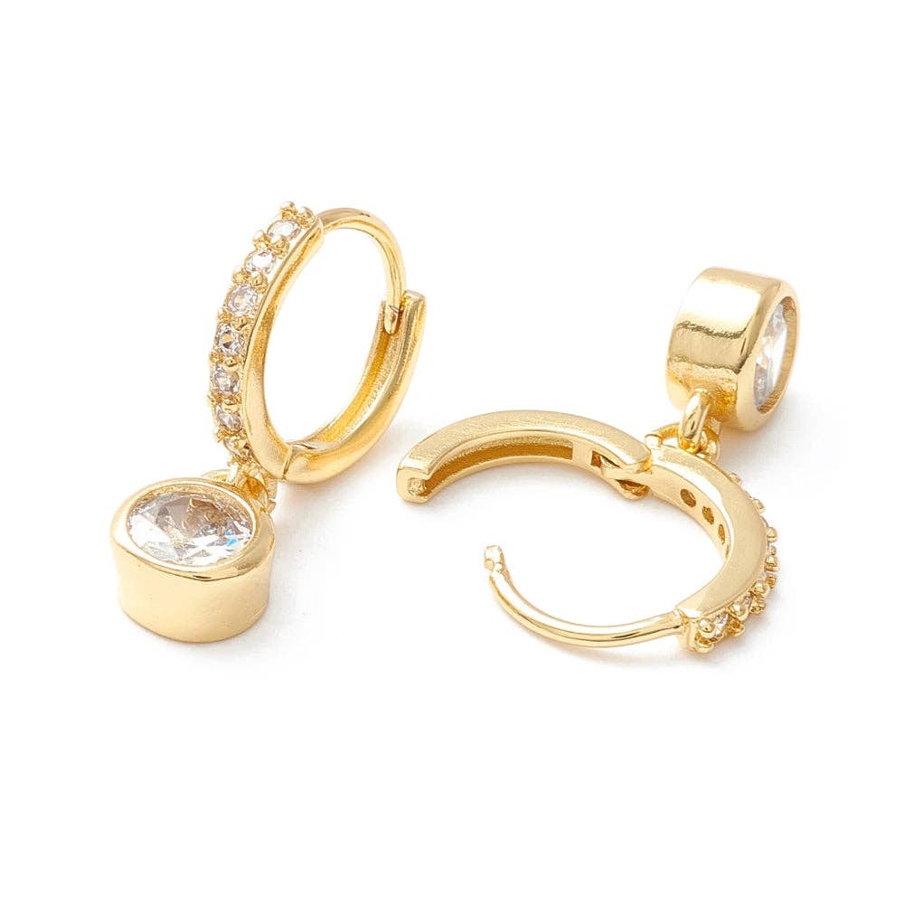 Ivy Gold Co. - Vente Petits anneaux - Créoles Dainty Diamond Drop Huggie1