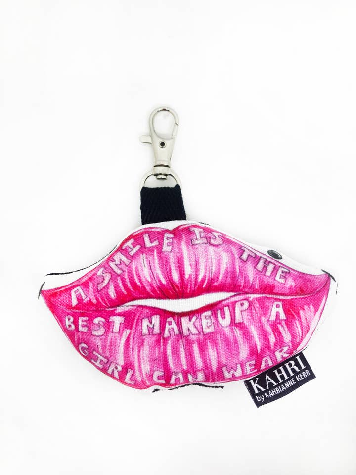 Mini Pink Lips Bag Charm for wholesale by KAHRI