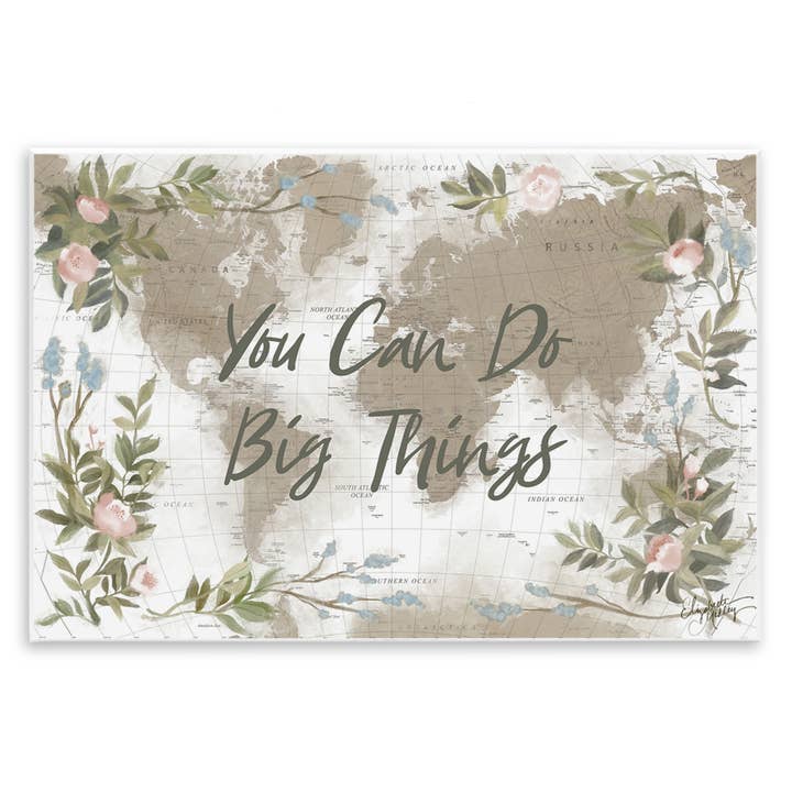 Stupell Industries - Vendita all'ingrosso Decorazione da parete - Bambini e neonati - Arte della Targa Murale con Mappa Floreale Ispiratrice4