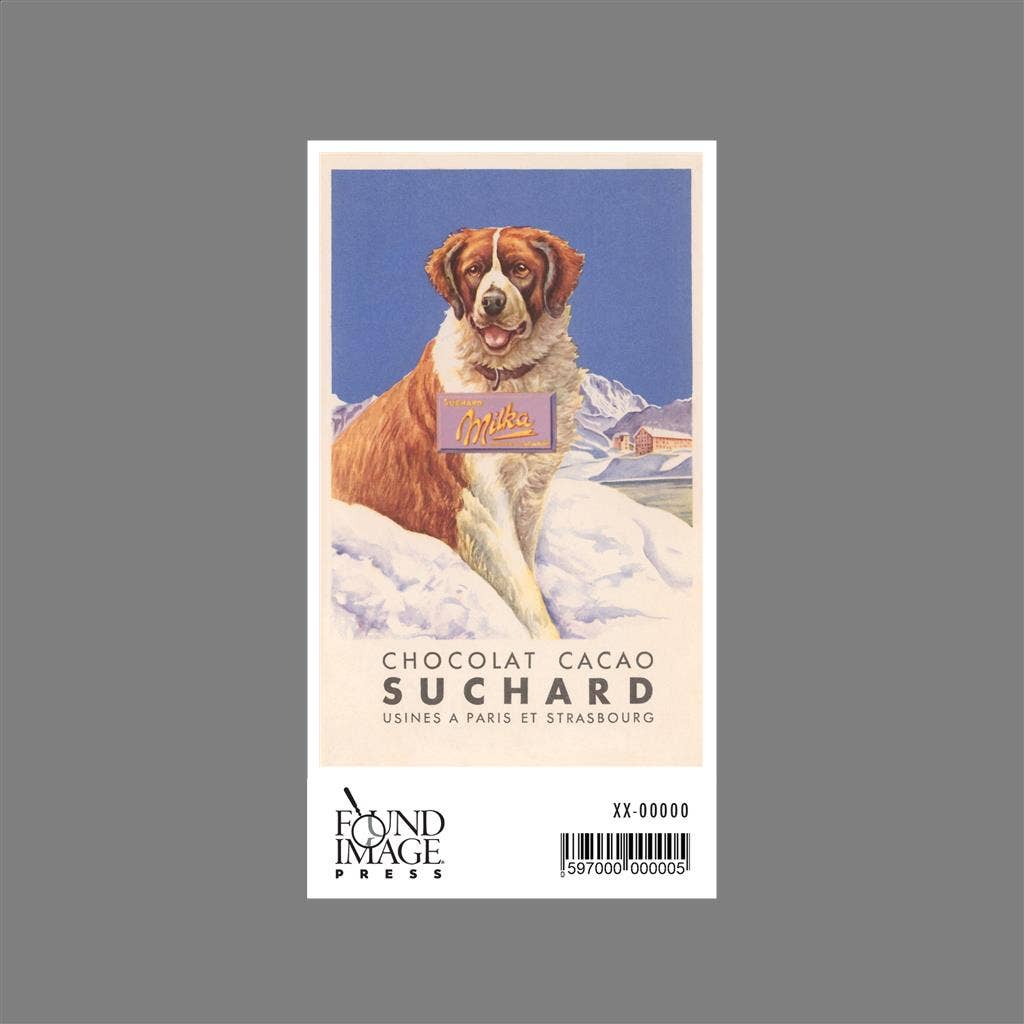 Found Image Press - Wholesale Sticker - Sticker PO-393 St. Bernard, Chocolate Ad1