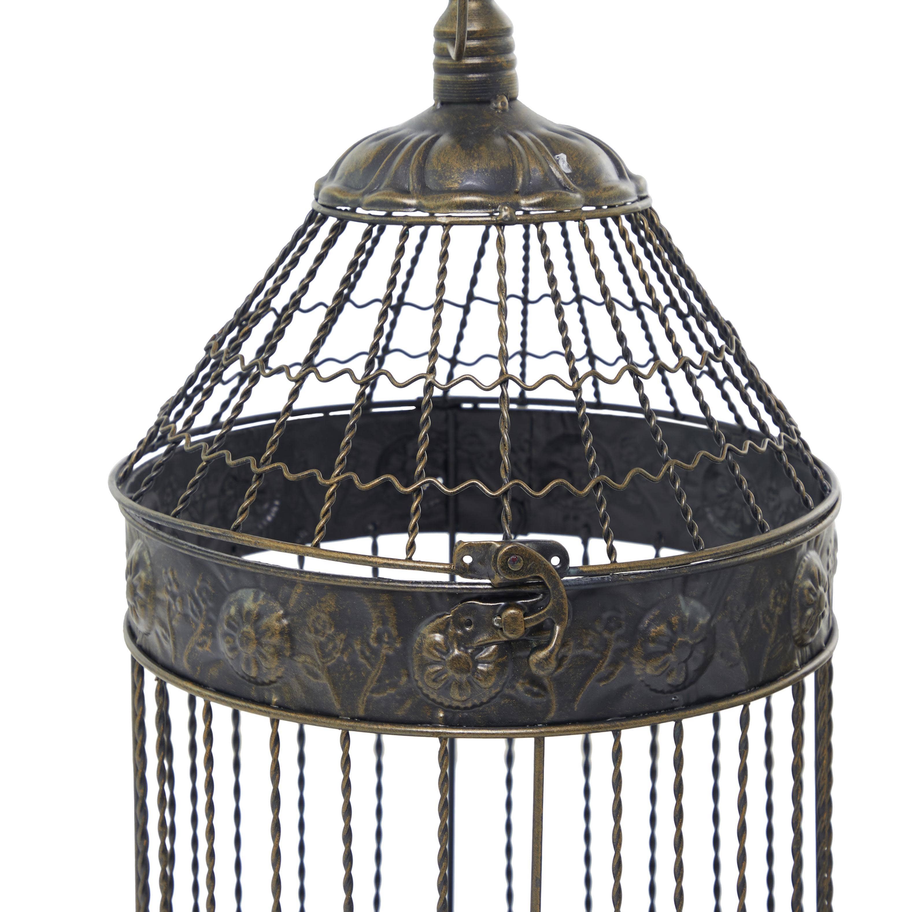 Import Corner – wholesale Decorative tabletop object – A-90533: METAL BIRDCAGE SET OF 2 24",16"H5