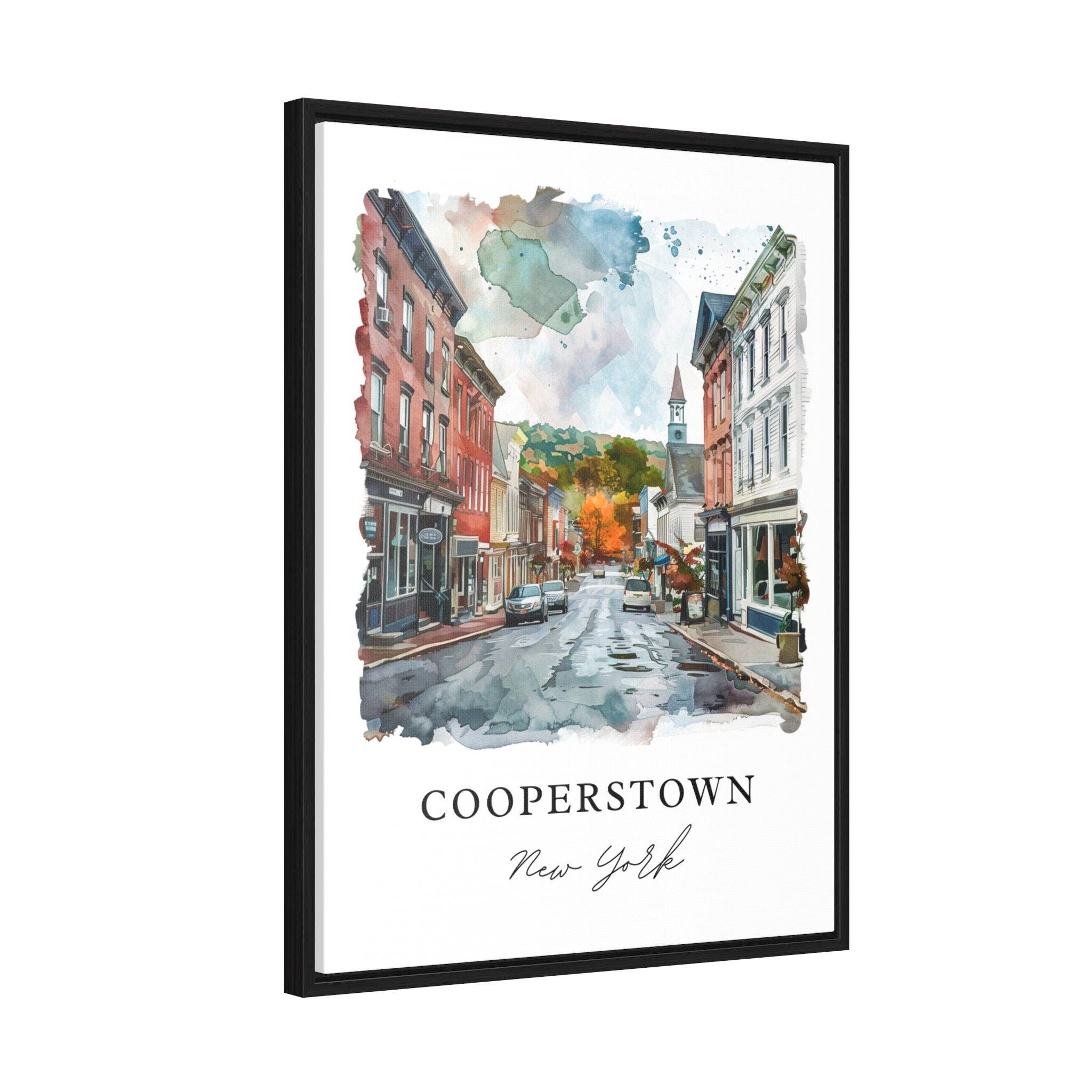 Premium Travel Art - Wholesale Art Print - Cooperstown NY Wall Art, Cooperstown Print, Baseball Hall of Fame Art, Cooperstown NY Gift,5