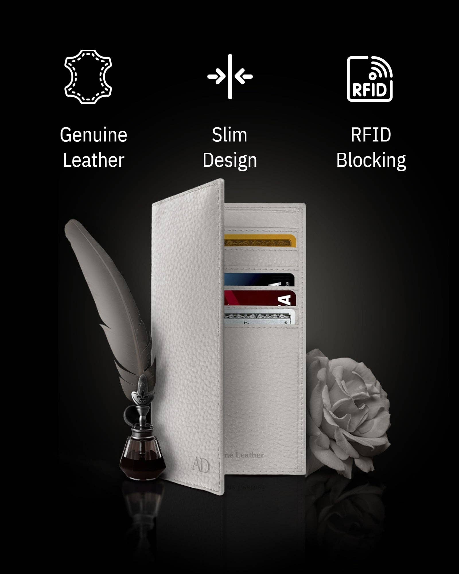 Access Denied Accessories - Wholesale Wallet - Unisex - Genuine Leather Checkbook Cover For Women &Men RFID Blocking79