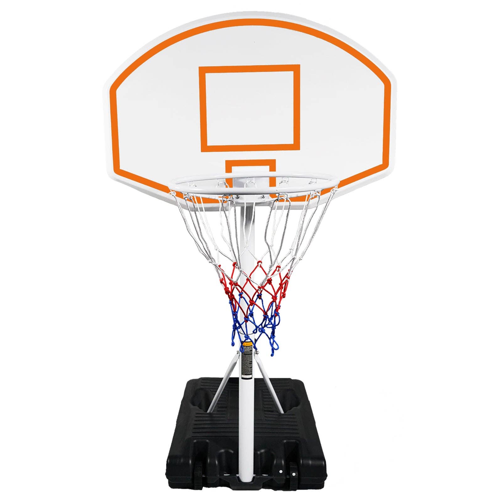 39F Inc. - Wholesale Sporting Accessories - Orange Portable Poolside Hoop - Adjustable 3.1ft-4.7ft2