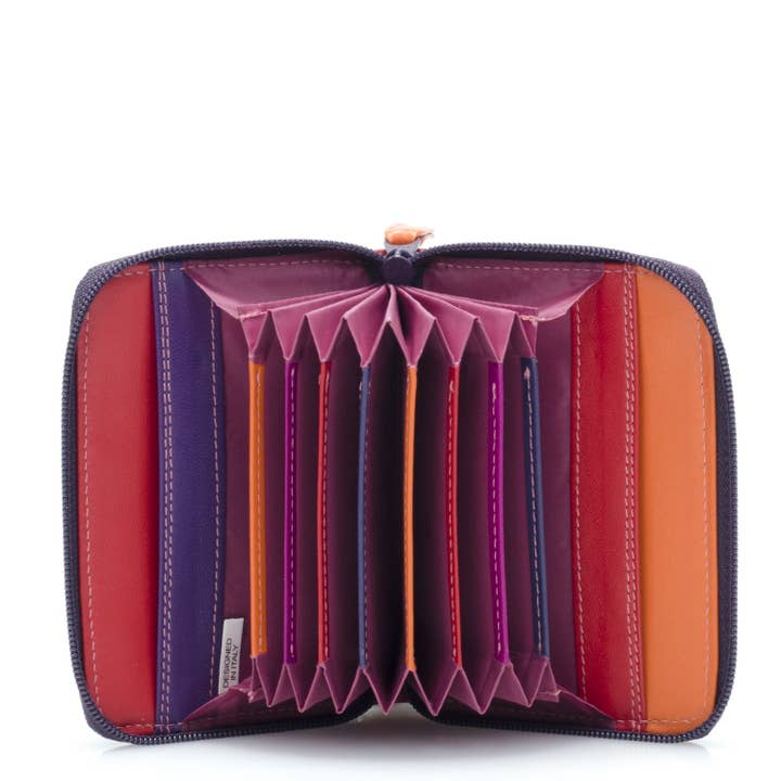 Zip Around Fan C/C Holder - Sangria Multi for wholesale by Mywalit