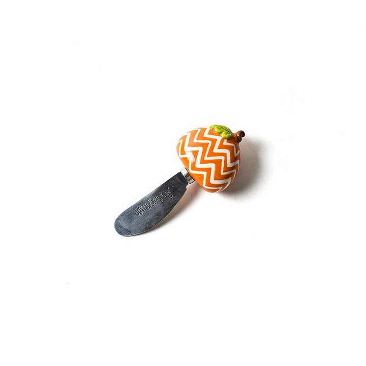 Happy Everything! - Wholesale Cheese Spreader - Chevron Pumpkin Appetizer Spreader0