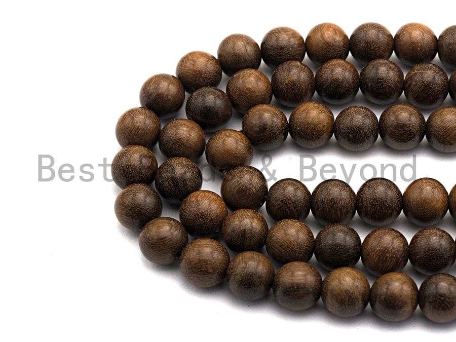 BestBeads&Beyond - Wholesale Beads - Natural Smooth Round Wood beads, 6mm/8mm/10mm/12mm Natural Brown Wood beads, Natural  Wood Grain Beads, 15.5inch strand,SKU#U4691