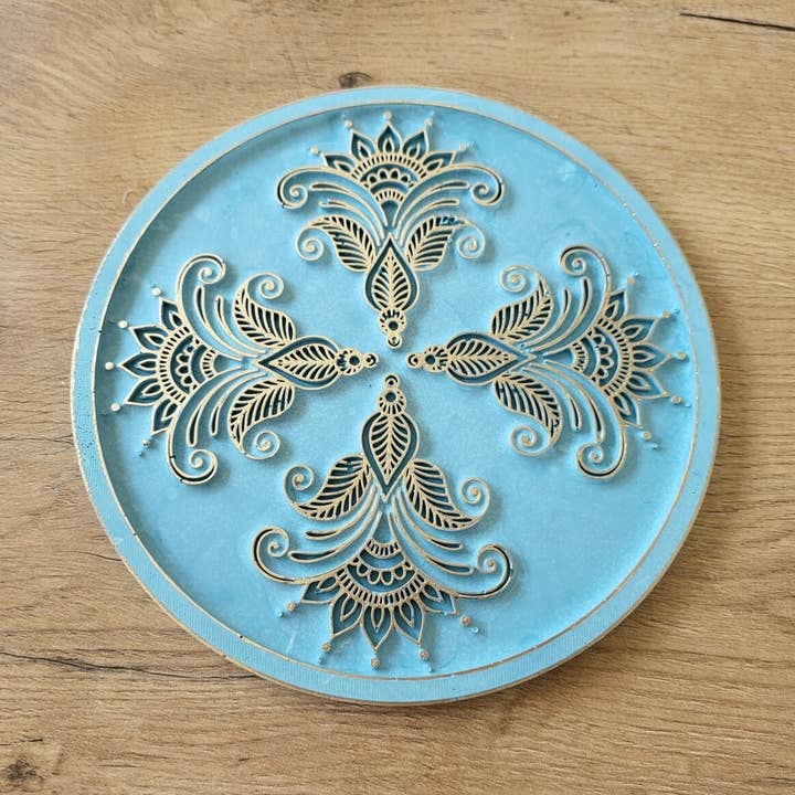 Sous-verres/Assiette décorative « King's Mandala » pour la vente par Resin Art by Lilian