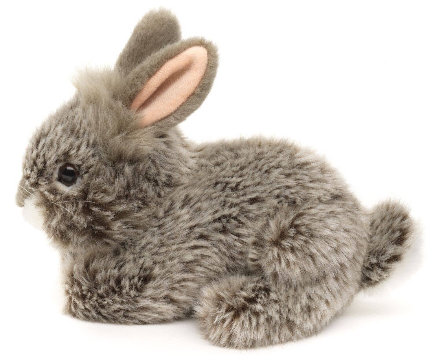 Uni Toys - Vente Peluche – enfant et bébé - Lapin angora allongé gris en peluche douce2